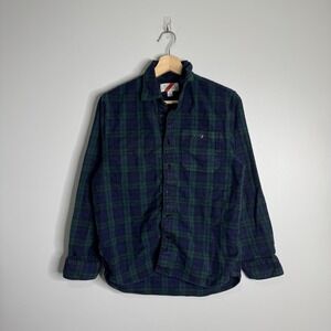 Best Made Co Shirt Mens Small Green Plaid Flannel Button Down Pocket Long Sleeve